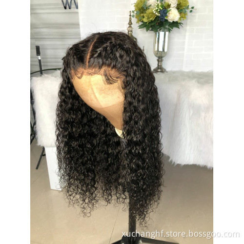 Cheap Wet And Wavy Transparent Lace Frontal Wig For Women Brazilian Virgin Human Hair Water Wave Hd Full Lace Front Wig Vendor